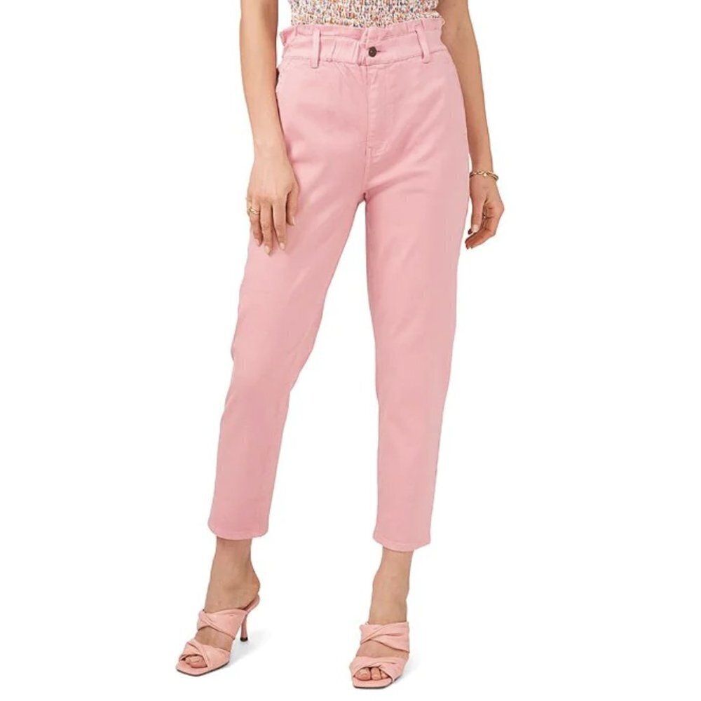 1. State Paperbag Waist Light Denim Pants in Blush Sz. 22W NWT